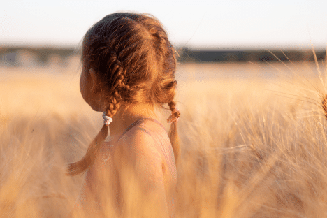 Girl Watching her Back